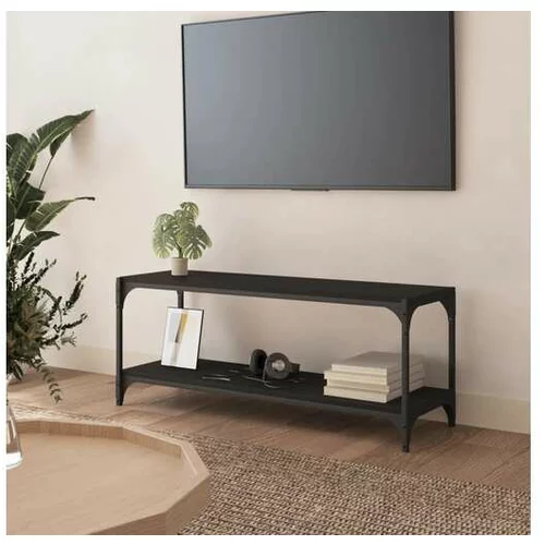  TV omarica črna 100x33x41 cm inženirski les in jeklo