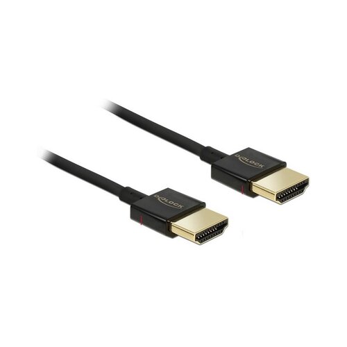 Delock HDMI Priključni kabel [1x Mu&amp;scaron;ki konektor HDMI - 1x Mu&amp;scaron;ki konektor HDMI] 3 m Crna Slike