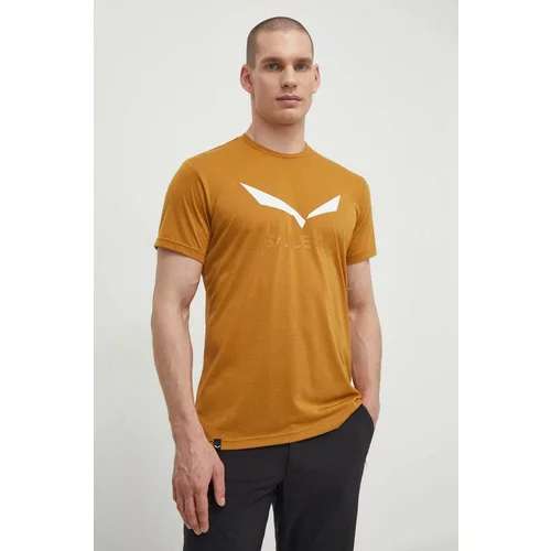 Salewa Športna kratka majica Solidlogo rjava barva