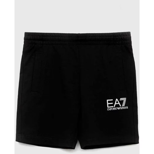 Ea7 Emporio Armani Dječje pamučne kratke hlače boja: crna