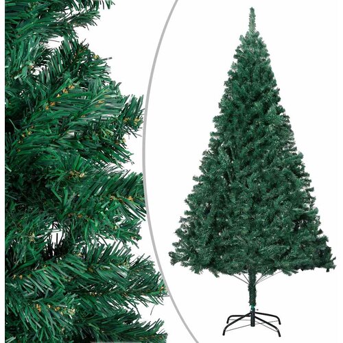  Umjetno osvijetljeno božićno drvce s kuglicama zeleno 120cm PVC Slike