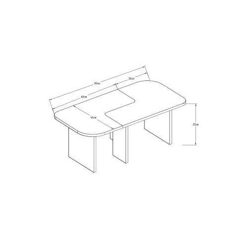 Hanah home Set stočića Iris Antique Walnut Slike
