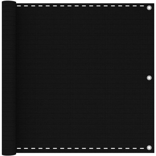 Balkonski zastor crni 90 x 500 cm HDPE Cene