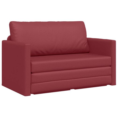 SOFA na podu krevet 2-u-1 vinocrvena 124x71x78 cm Umjetna koža Slike