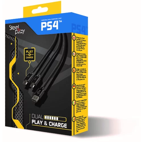 Steelplay Kabel Dual Play & Charge Crni (PS4), (57188354)