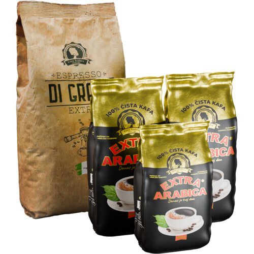 Di_grano Kafa u zrnu Espresso Extra 1kg + Domaća kafa Extra Arabica 500g Cene