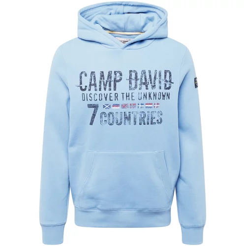 CAMP DAVID Sweater majica mornarsko plava / sivkasto plava / crna