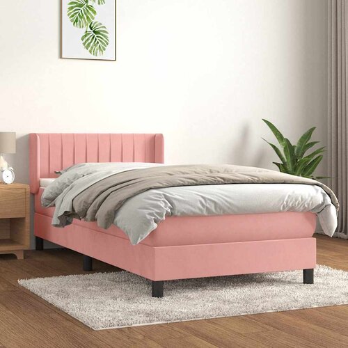 Box spring krevet s madracem ružičasti 90x200 cm bar&scaron;unasti Cijene