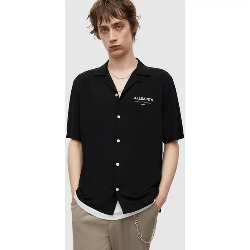 AllSaints Košulja za muškarce, boja: crna, regular