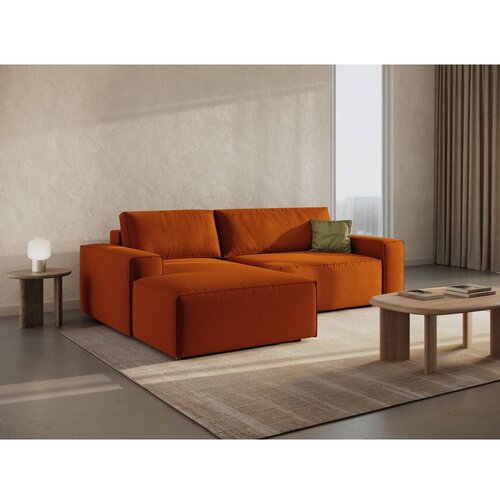 Micadoni Opečnato oranžna raztegljiva kotna sedežna garnitura (levi kot) Jodie &amp;ndash; Home Slike