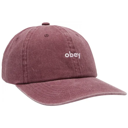 Obey Pigment lowercase 6 panel stra Bordo