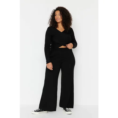 Trendyol Curve Plus Size Two-Piece Set - Black - Fitted