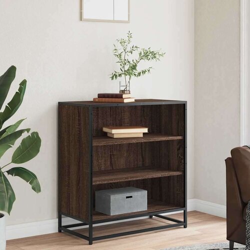 VidaXL Komoda boja hrasta 68x35x76 cm konstruirano drvo i metal Slike