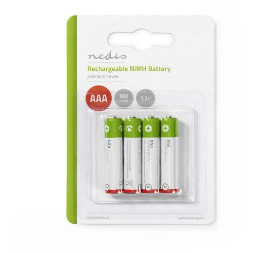 Nedis BANM9HR034B - 4 kom Punjive AAA Ni-MH baterije 1.2V/950mAh Cene