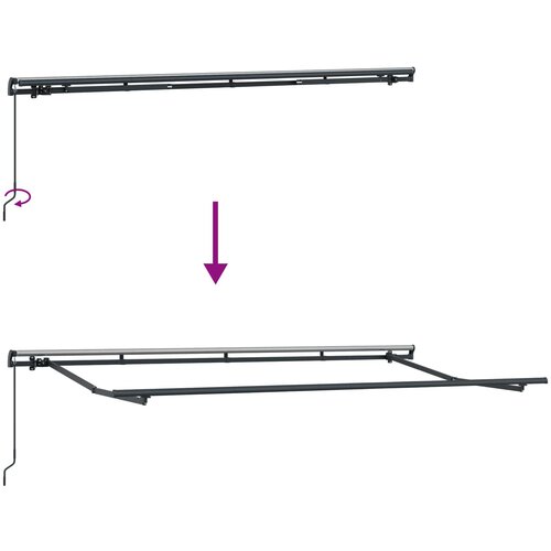  Skrovita tenda Smeđa 400 x 200 cm tkanina Slike