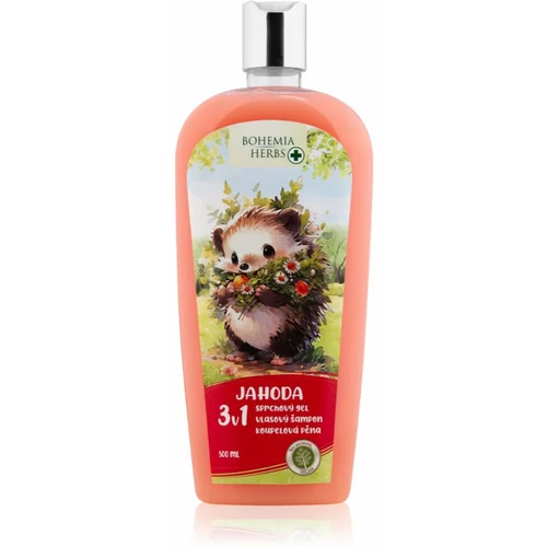 Bohemia Gifts & Cosmetics Bohemia Herbs Strawberry peneča kopel in gel za umivanje 500 ml