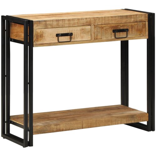 VidaXL Konzolna stolica Smeđa 90 x 33 x 75 cm Čvrsto drvo manga - masivno drvo manga 90 cm Slike