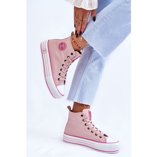 Big Star Women&amp;#039;s High Textile Platform Sneakers Slike