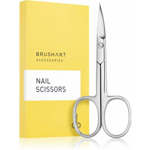 BrushArt Accessories Nail ravne škarice za nokte matná stříbrná 1 kom