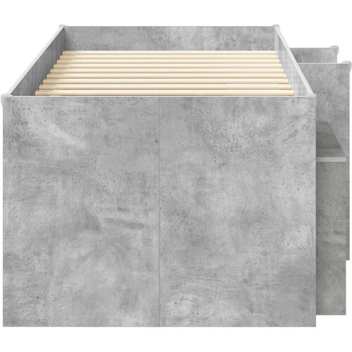  Loft krevet s ormarom 3 kom. Betonska siva Konstruirano drvo 75 x 190 cm Slike