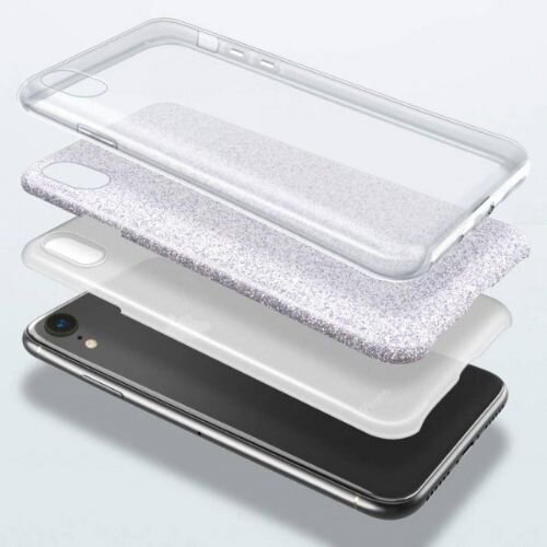 Nillkin silikonski ovitek z ble&amp;scaron;čicami bling za samsung galaxy A32 A326 5G - srebrn Slike