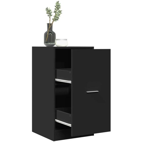 VidaXL Ormarić za lijekove crni 40x41x77,5 cm konstruirano drvo Slike