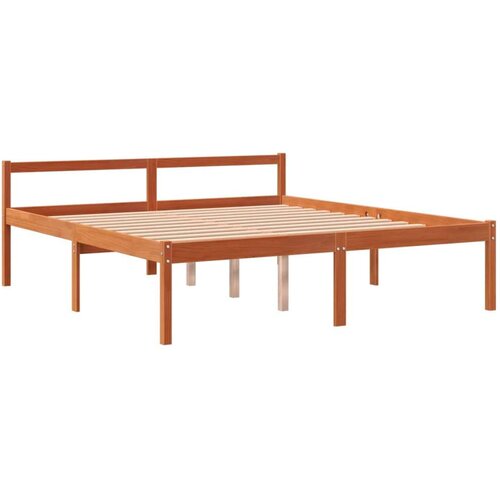 VidaXL Krevet za starije osobe vo&amp;scaron;tano smeđi 160 x 200 cm od borovine Slike
