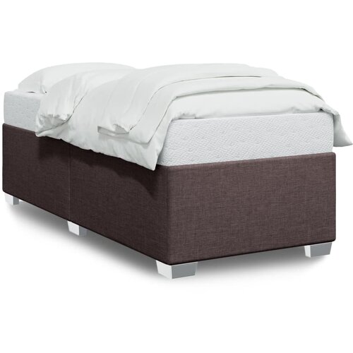 VidaXL Okvir za krevet tamnosmeđi 90x200 cm od tkanine Slike