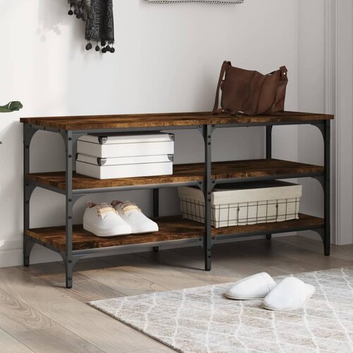 vidaXL Klupa za cipele boja hrasta 100x38 5x49 cm konstruirano drvo Cijene