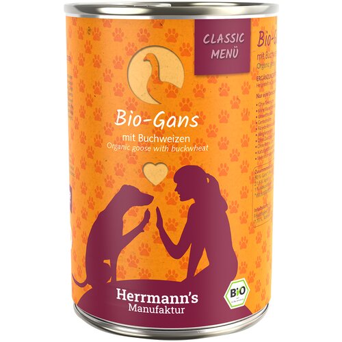 Herrmanns Varčno pakiranje Herrmann's Classic Bio-Menu 12 x 400 g - Bio gos z bio ajdo Cene