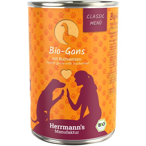 Herrmanns Varčno pakiranje Herrmann's Classic Bio-Menu 12 x 400 g - Bio gos z bio ajdo Cijene