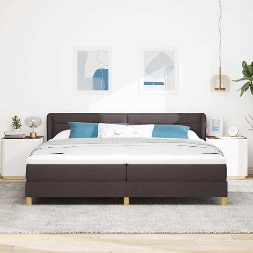  s opruga kutije Tamno smeđa 200 x 200 cm tkanina Slike