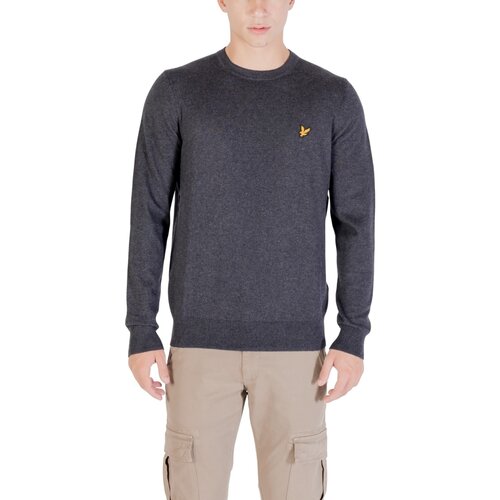 Lyle &amp;amp; Scott Puloverji Cotton Merino Crew Neck Jumper KN2110VC Siva Slike
