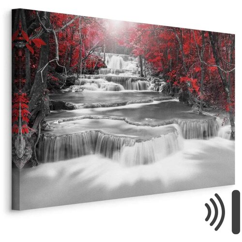  Slika - Cascade of Thoughts (1 Part) Wide Red 120x80 Akustična Cijene