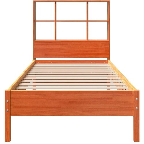 VidaXL Krevet s regalom za knjige bez madraca 100 x 200 cm od borovine Slike