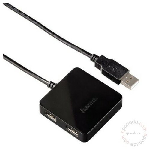 Hama USB HUB 4 porta Black, 12131 usb hub Slike