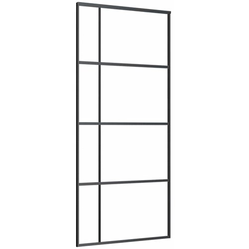  Klizna vrata od mutnog stakla ESG i aluminija 90 x 205 cm crna Slike