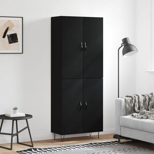 VidaXL Visoka komoda crni 69 5x34x180 cm konstruirano drvo Slike