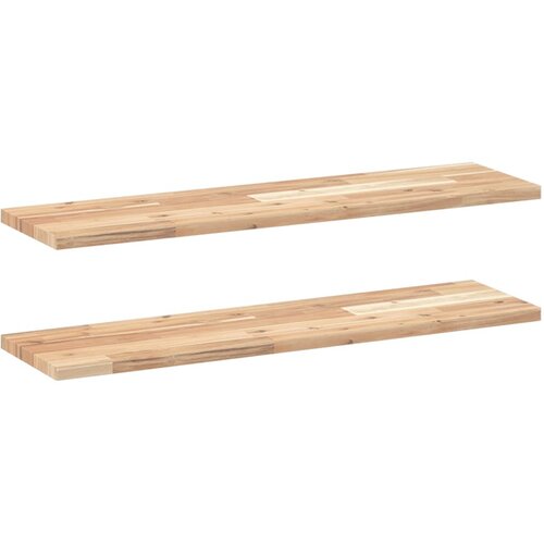 vidaXL Viseče police 2 kosa 80x20x2 cm neobdelan masiven les akacije, (5000307155) Cene