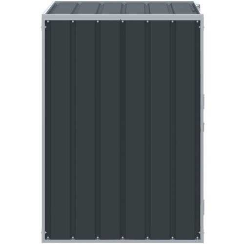 VidaXL Spremi&amp;scaron;te za jednu kantu za otpad antracit 72x81x115 cm čelično Slike