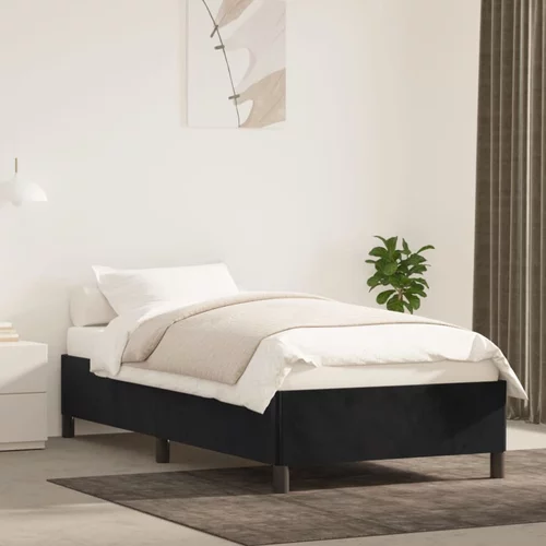 Okvir za krevet crni 80 x 200 cm baršunasti