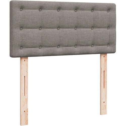  Krevet s oprugama i madracem smeđesivi 100 x 200 cm od tkanine Slike