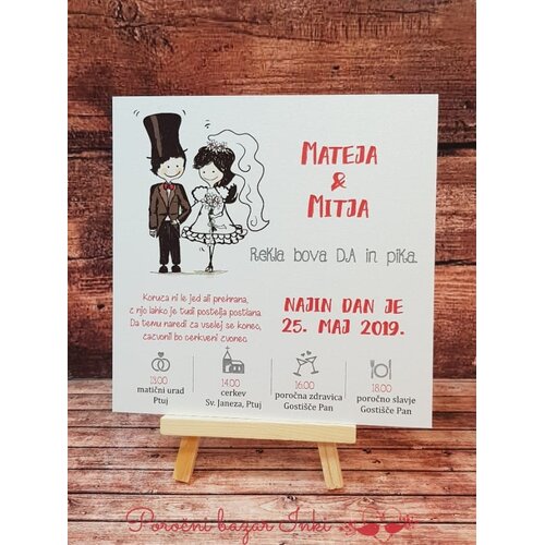  Poročna vabila ZABAVNA PORZAB 101 Cene