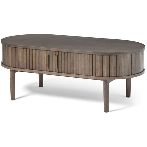 Unique Furniture Stolić za kavu u dekoru hrasta u tamnoj prirodnoj boji 60x120 cm Meta &ndash; Cijene