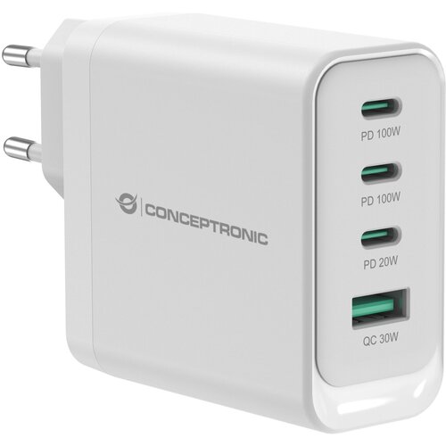 Conceptronic ALTHEA22W100 4-Port 100W GaN USB PD Charger Cene