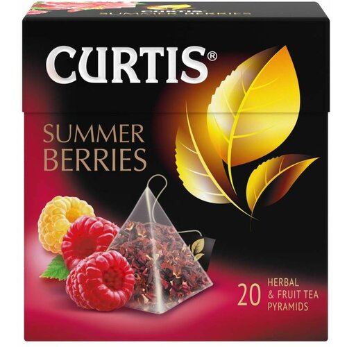 Curtis summer berries - biljni čaj sa komadićima voća i aromom maline, 20x1.7g Slike