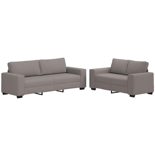  Dvodijelni set sofa s jastucima, taupe tkanina Slike