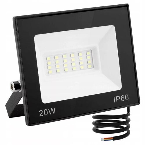  20W reflektor črn flat 6500K IP66 Cene