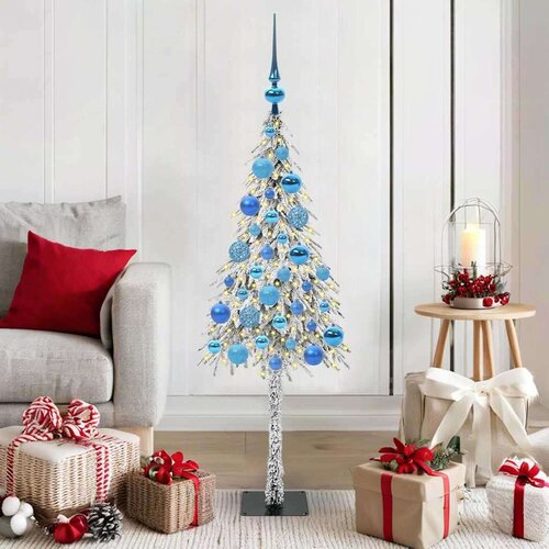 vidaXL Božićno drvce s 150 LED svjetlima Bijelo 120 cm PE i čelik Cijene