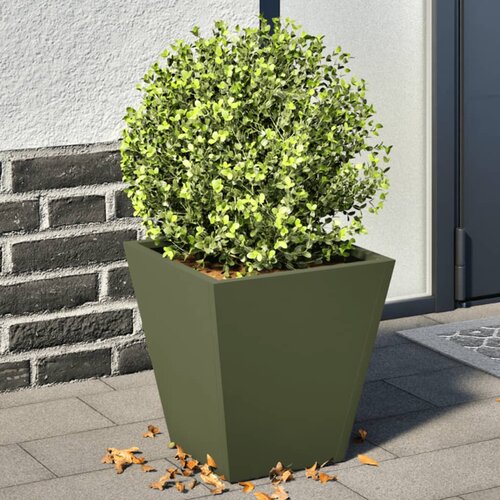 vidaXL Vrtne sadilice 2 kom maslinastozelene 30x30x30 cm čelične Cijene